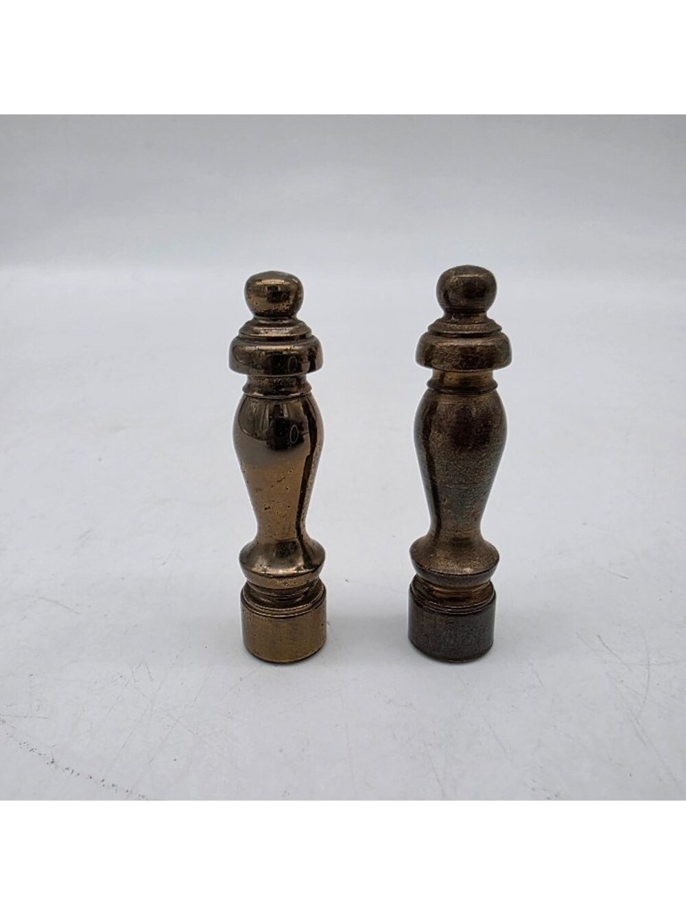 Vintage Brass Lamp Finial Pair 2" High Lighthouse Design